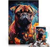 Jigsaws 2000 Pieces for teenagers Pug in the Garden of Eden Entspannungsspiele Künstlersammlung, Bildende Kunst70x100cm