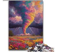 Jigsaws 2000 Pieces for Teenagers Rainbow Tornado Family Game Stress Reliever Difficult Challenge Suitable for Couples 70x100cm