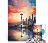 Jigsaws 2000 Pieces for teenagers Seattle Oil Painting Familienspiel für und einzigartiges Herausforderungsspiel70x100cm