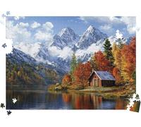 Jigsaws 2000P Pieces for Adults, landscape cabin-2 Puzzles l0-314 | Puzzle Wooden 39.2 x 27.8 inches, Large Poster Included, Back Letters Hints, Family Indoor Activity, Home Wall Décor