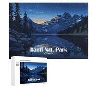 Jigsaws 300 PCS for Adults Banff National Park Night Landscape Puzzle for Adults Family Game A Work of Art Unique Birthday And Xmas Gifts 300 PCS