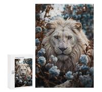 Jigsaws 300 PCS for Adults Beautiful White Lion in Bloom Adult Jigsaw Puzzle Brain Teaser Game A Work of Art Fun at Home Activities, 300 PCS