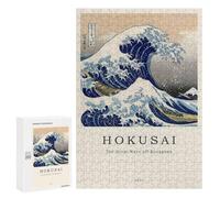 Jigsaws 300 PCS for Adults Big Wave Hokusai Jigsaw Puzzle Brain Teaser Game Presents for Women Fun Activities at Home 300 PCS