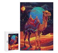 Jigsaws 300 PCS for Adults Camel Desert Night Adult Jigsaw Puzzle Brain Teaser Game A Work of Art Fun at Home Activities, 300 PCS