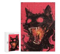 Jigsaws 300 PCS for Adults Cat On Fire Jigsaws for Adults Toy Wall Decor Birthday Present Unique Birthday And Xmas Gifts 300 PCS