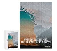 Jigsaws 300 PCS for Adults Christian Quote of Bible 4 Jigsaw Puzzle Brain Teaser Game Presents for Women Fun Activities at Home 300 PCS