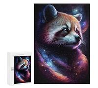 Jigsaws 300 PCS for Adults Cosmic Red Panda Art Print-5 Adult Jigsaw Puzzle Brain Teaser Game A Work of Art Fun at Home Activities, 300 PCS