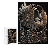 Jigsaws 300 PCS for Adults Eternal Golden God Phoenix Puzzles for Adults Hands-on Game Presents for Women Fun Activities at Home 300 PCS