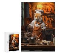 Jigsaws 300 PCS for Adults Fox Cooking Kitchen Funny Jigsaws for Adults Toy Wall Decor Birthday Present Unique Birthday And Xmas Gifts 300 PCS