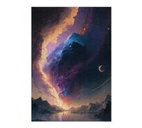 Jigsaws 300 PCS for Adults Galactic Aurora Over Snowy Peaks Jigsaws for Adults Relaxing Games Perfect Decoration Fun Activities at Home 300 PCS
