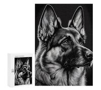 Jigsaws 300 PCS for Adults German Shepherd Drawing Adult Jigsaw Puzzle Relax Games Perfect Decoration Christmas Birthday Gifts 300 PCS