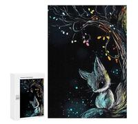 Jigsaws 300 PCS for Adults Glowing Fox in The Night Adult Jigsaw Puzzle Brain Teaser Game A Work of Art Fun at Home Activities, 300 PCS