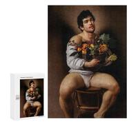 Jigsaws 300 PCS for Adults Immortal Fruit - Man with Fruit Basket Jigsaws for Adults Toy Wall Decor Birthday Present Unique Birthday And Xmas Gifts 300 PCS