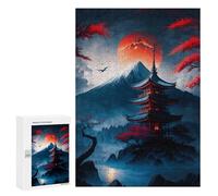 Jigsaws 300 PCS for Adults Japanese Temple Mystical Jigsaws for Adults Toy Wall Decor Birthday Present Unique Birthday And Xmas Gifts 300 PCS