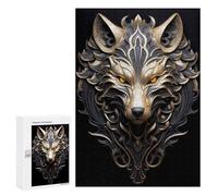 Jigsaws 300 PCS for Adults Monarch Golden Wolf Puzzles for Adults Hands-on Game Presents for Women Fun Activities at Home 300 PCS