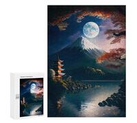 Jigsaws 300 PCS for Adults Moonlight Nature Japanese Adult Jigsaw Puzzle Relax Games Perfect Decoration Christmas Birthday Gifts 300 PCS