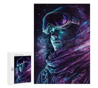 Jigsaws 300 PCS for Adults Neon Galaxy Adventure Jacket Adult Jigsaw Puzzle Brain Teaser Game A Work of Art Fun at Home Activities, 300 PCS