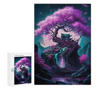 Jigsaws 300 PCS for Adults Pink Magical Tree Jigsaws for Adults Toy Wall Decor Birthday Present Unique Birthday And Xmas Gifts 300 PCS