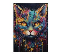 Jigsaws 300 PCS for Adults Robot Cat Cyborg Jigsaws for Adults Relaxing Games Perfect Decoration Fun Activities at Home 300 PCS
