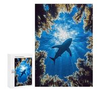 Jigsaws 300 PCS for Adults Shark Swimming Under The Sea Adult Jigsaw Puzzle Brain Teaser Game A Work of Art Fun at Home Activities, 300 PCS