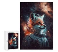Jigsaws 300 PCS for Adults Space Fox Adventure-1 Adult Jigsaw Puzzle Brain Teaser Game A Work of Art Fun at Home Activities, 300 PCS