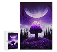 Jigsaws 300 PCS for Adults Space Purple Mushroom Jigsaws for Adults Toy Wall Decor Birthday Present Unique Birthday And Xmas Gifts 300 PCS