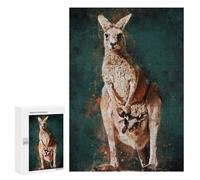 Jigsaws 300 PCS for Adults Splatter Kangaroo Adult Jigsaw Puzzle Brain Teaser Game A Work of Art Fun at Home Activities, 300 PCS