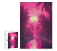 Jigsaws 300 PCS for Adults Tropical Synthwave Dreams Adult Jigsaw Puzzle Relax Games Perfect Decoration Christmas Birthday Gifts 300 PCS
