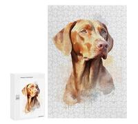 Jigsaws 300 PCS for Adults Vizsla Watercolor Dog Jigsaws for Adults Toy Wall Decor Birthday Present Unique Birthday And Xmas Gifts 300 PCS