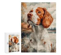 Jigsaws 300 PCS for Adults Welsh Springer Spaniel Puzzle for Adults Family Game A Work of Art Unique Birthday And Xmas Gifts 300 PCS