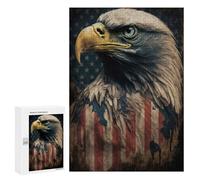 Jigsaws 300 PCS for Teenagerss American Bald Eagle Jigsaw Puzzle Brain Teaser Game Stress Reliever Challenging To Complete 300 PCS