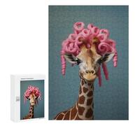 Jigsaws 300 PCS for Teenagerss An Anthropomorphic Giraffe Jigsaws for Adults Brain Teaser Game Birthday Present Challenging To Complete 300 PCS