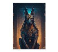Jigsaws 300 PCS for Teenagerss Anubis Egyptian God Statue Jigsaw for Adults Brain Teaser Game Analysis And Logic Gifts for Friends And Family 300 PCS