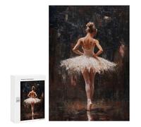 Jigsaws 300 PCS for Teenagerss Ballet Dancer in Spotlight Red Curtain Call Ballet’s Final Bow Puzzles for Adults Hands-on Game Birthday Present Birthday Present, Gifts, 300 PCS