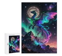 Jigsaws 300 PCS for Teenagerss Celestial Dragon Over Mountains Puzzles for Adults Hands-on Game Birthday Present Birthday Present, Gifts, 300 PCS