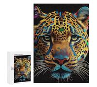 Jigsaws 300 PCS for Teenagerss Colorful Cheetah Animals Jigsaw Puzzle Brain Teaser Game Stress Reliever Challenging To Complete 300 PCS