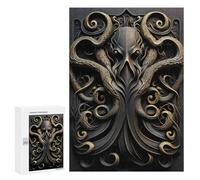 Jigsaws 300 PCS for Teenagerss Cthulhu Kraken Monster God Jigsaw for Adults Anti-Stress Toys Pattern Assembly Birthday Present, Gifts, 300 PCS