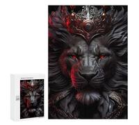 Jigsaws 300 PCS for Teenagerss Dark Majesty Lion Artwork Jigsaws for Adults Brain Teaser Game Birthday Present Challenging To Complete 300 PCS