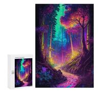 Jigsaws 300 PCS for Teenagerss Enchanted Forest Pathway -12 Jigsaws for Adults Brain Teaser Game Birthday Present Challenging To Complete 300 PCS