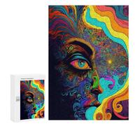Jigsaws 300 PCS for Teenagerss Eye Artwork Jigsaws for Adults Brain Teaser Game Birthday Present Challenging To Complete 300 PCS