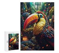 Jigsaws 300 PCS for Teenagerss Glowing Toucan Bird Puzzles for Adults Hands-on Game Birthday Present Birthday Present, Gifts, 300 PCS