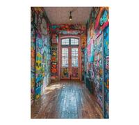 Jigsaws 300 PCS for Teenagerss Graffiti Oasis Jigsaw for Adults Brain Teaser Game Analysis And Logic Gifts for Friends And Family 300 PCS
