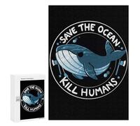 Jigsaws 300 PCS for Teenagerss Kill Humans Jigsaw Puzzle Brain Teaser Game Stress Reliever Challenging To Complete 300 PCS