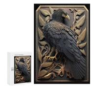 Jigsaws 300 PCS for Teenagerss Mighty Golden Eagle Jigsaws for Adults Brain Teaser Game Birthday Present Challenging To Complete 300 PCS