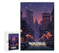 Jigsaws 300 PCS for Teenagerss Montreal Canada Winter Cityscape Puzzles for Adults Hands-on Game Birthday Present Birthday Present, Gifts, 300 PCS