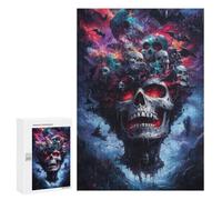 Jigsaws 300 PCS for Teenagerss Skull Island Jigsaw Puzzle Brain Teaser Game Stress Reliever Challenging To Complete 300 PCS