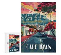 Jigsaws 300 PCS for Teenagerss Vibrant Cape Town Streets Puzzles for Adults Hands-on Game Birthday Present Birthday Present, Gifts, 300 PCS