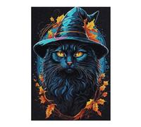 Jigsaws 300 PCS for Teenagerss Witch Cat Familiar Jigsaw for Adults Brain Teaser Game Analysis And Logic Gifts for Friends And Family 300 PCS