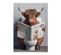 Jigsaws 38x26cm/1000pcs for Adults Bison Toilet Puzzles for Adults Hands-on Game Pattern Assembly Christmas Birthday Gifts 38x26cm/1000pcs