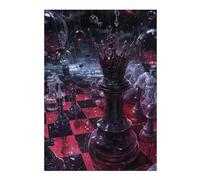 Jigsaws 38x26cm/1000pcs for Adults Bloody Crimson Chess Jigsaws for Adults Brain Teaser Game But Fun And Humorous Fun Activities at Home 38x26cm/1000pcs